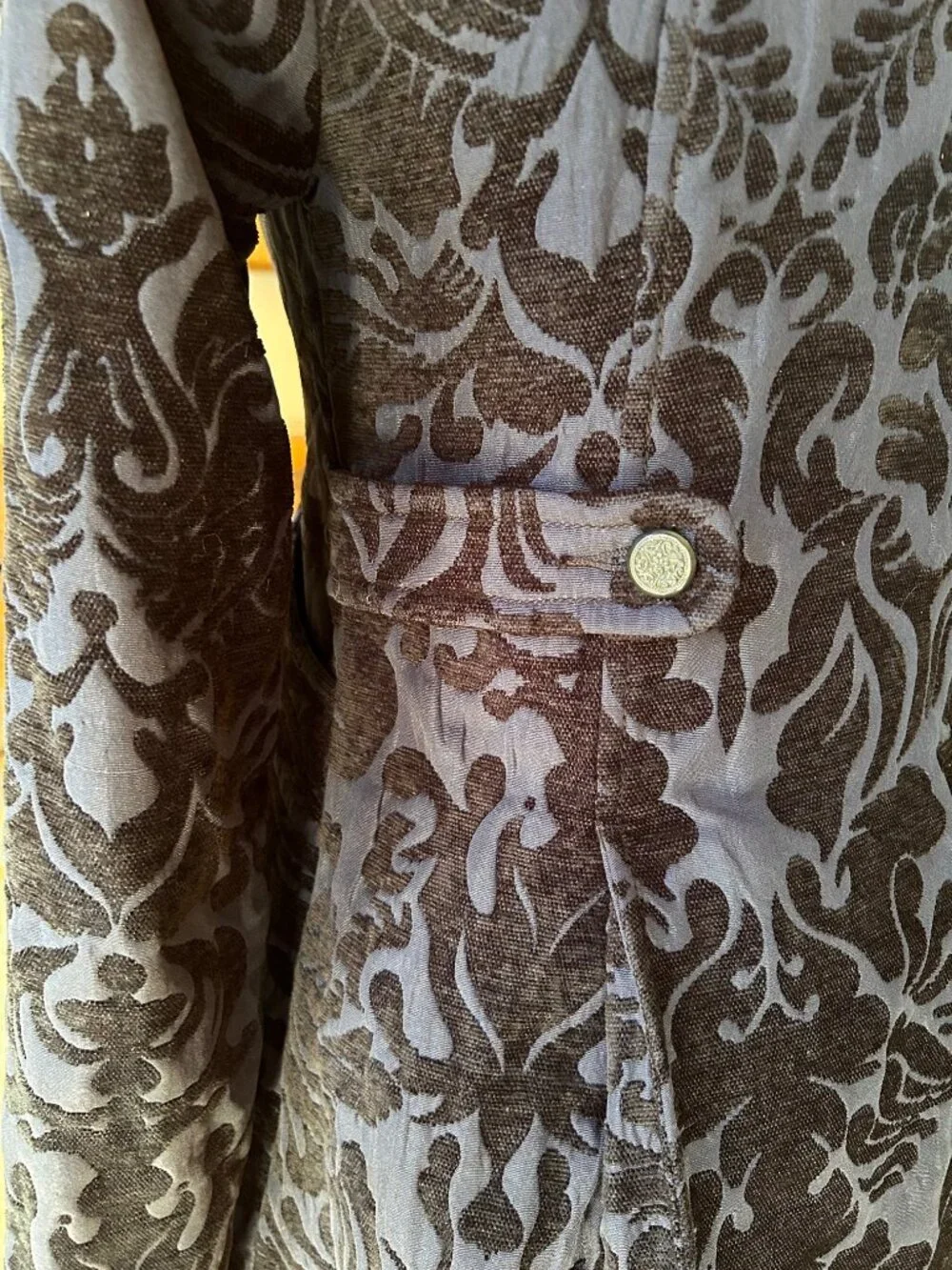 Vintage Y2K Betsey Johnson Jacquard Pleated Military Coat